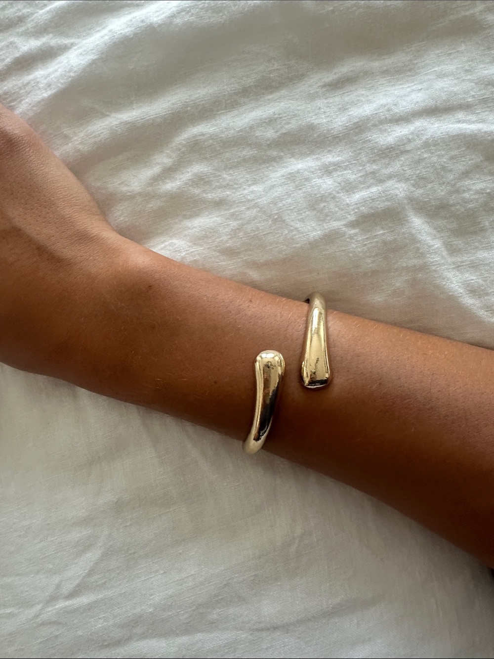 Gold Open Cuff Bracelet - Women's Jewelry